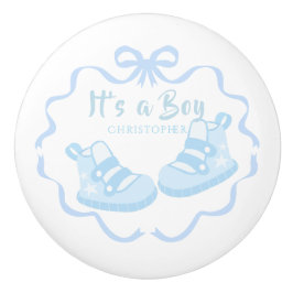 Bow Ribbon seine a Boy Blue Keramikknauf