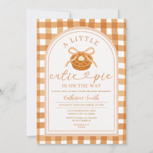 Bow Ribbon Süsse Pie ist auf dem Weg Babydusche Einladung