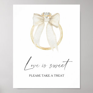 Bow, Ring Brautparty Liebe ist süß nehmen Sie eine Poster