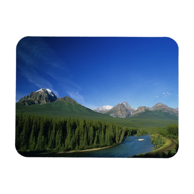 Bow River near Banff National Park in Alberta Magnet (Horizontal)