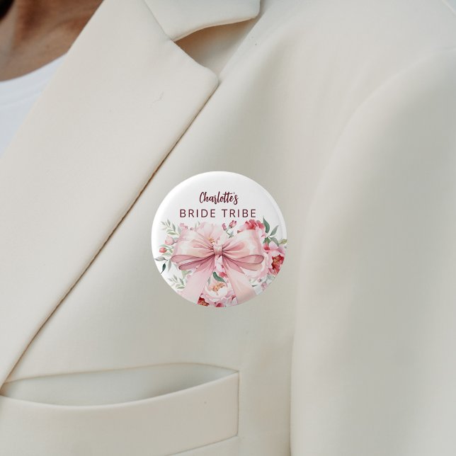Bow rosa Blüten blühen BriDE Stamm Button (Von Creator hochgeladen)
