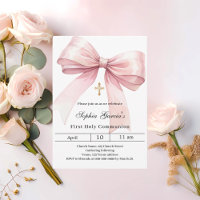 Bow rosa Girl First Communion