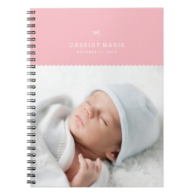 Bow & Scallops Journal - Bubblegum Notizblock (Vorderseite)