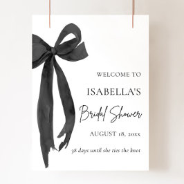 Bow She's The Knot Brautparty Welcome Poster