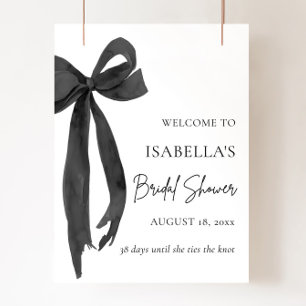 Bow She's The Knot Brautparty Welcome Poster