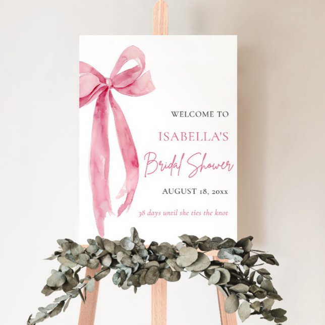 Bow She's The Knot Brautparty Welcome Poster (Von Creator hochgeladen)