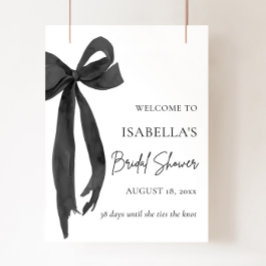 Bow She's The Knot Brautparty Welcome Poster