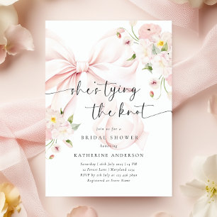 Bow, sie bindet das Brautparty des Knotens Einladung