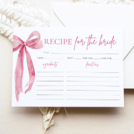 Bow Sie bindet die Rezept-Karte des Knochen-Brautp Einladung
