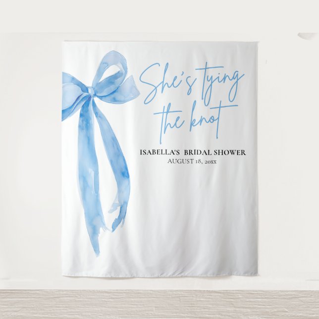 Bow, sie bindet die Rückhänge des Knotens-Brautpar Wandteppich (Vorderseite)