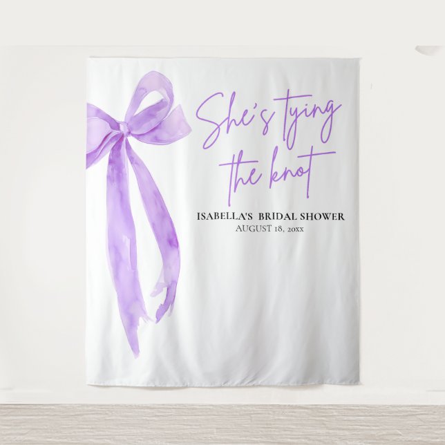 Bow, sie bindet die Rückhänge des Knotens-Brautpar Wandteppich (Vorderseite)