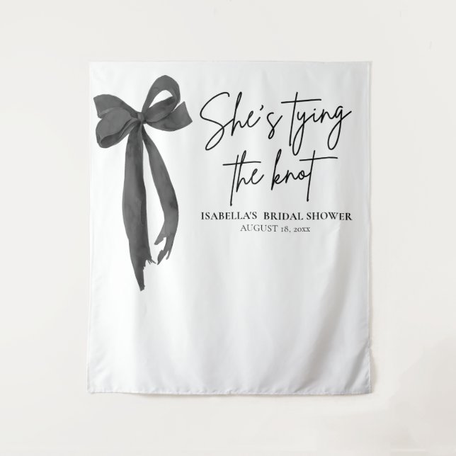 Bow, sie bindet die Rückhänge des Knotens-Brautpar Wandteppich (Vorderseite)