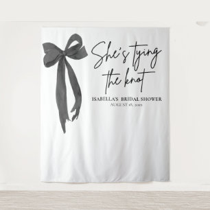 Bow, sie bindet die Rückhänge des Knotens-Brautpar Wandteppich