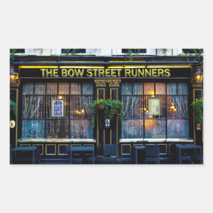 Bow Street Runners Pub Rechteckiger Aufkleber