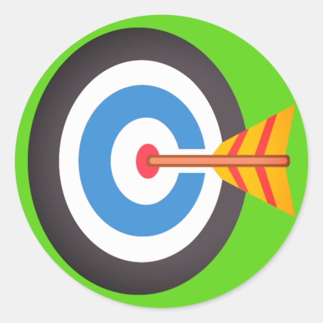 Bow Target Emoji Runder Aufkleber (Vorderseite)