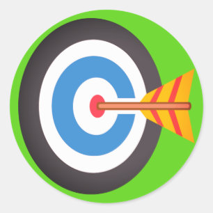 Bow Target Emoji Runder Aufkleber