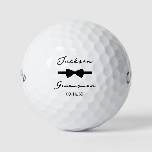 Bow Tie Groomsman Golfball (Vorderseite)
