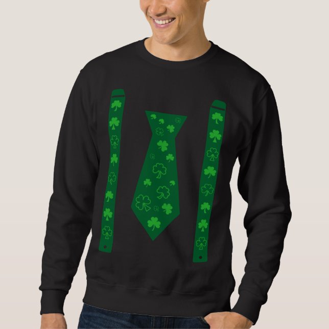 Bow Tie & Suspenders Cool Irish St Patricks Day Me Sweatshirt (Vorderseite)