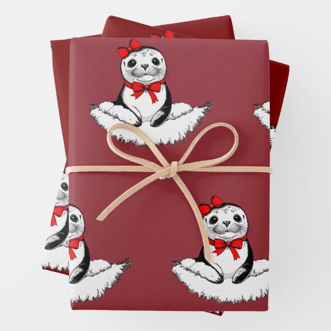 Bow-tiful Seal – Weihnachtsedition Geschenkpapier Set (Beispiel)