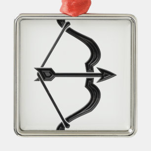 Bow und Arrow Silbernes Ornament