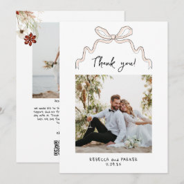 Bow und Blume Hochzeit Danke Foto Qr Scan
