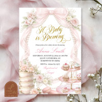 Bow und Perlen-Tee-Baby-Party