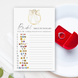 Bow und Ring Brautparty Emoji pikant