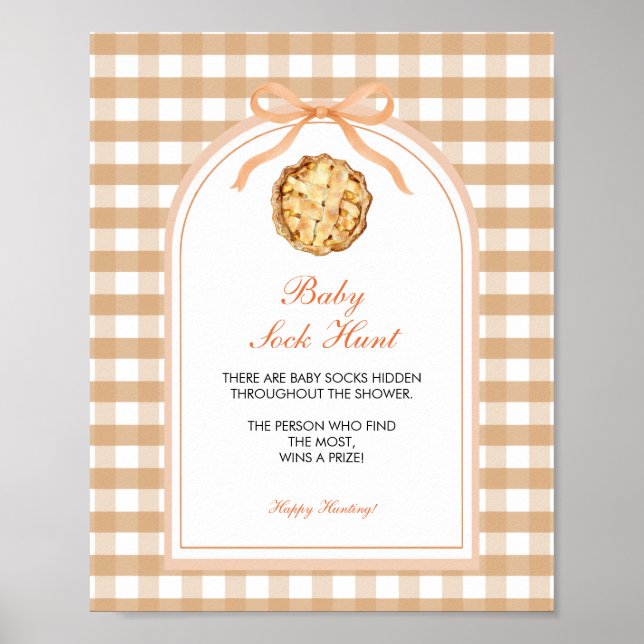 Bow unser kleines Süsse Pie Baby Sock Game Poster (Vorne)