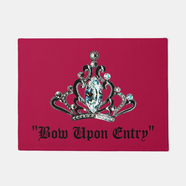 "Bow Upon Entry" Tiara Doormat Fußmatte (Vorderseite)