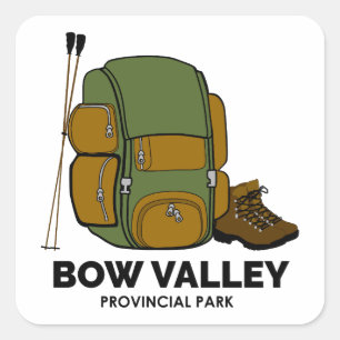 Bow Valley Provincial Park Backpack Quadratischer Aufkleber