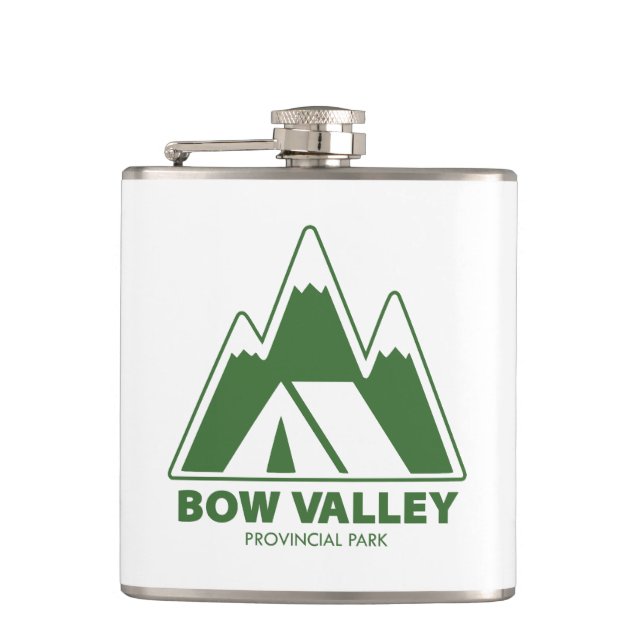 Bow Valley Provincial Park Berge Camping Flachmann (Vorderseite)