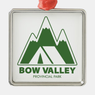 Bow Valley Provincial Park Mountains Camping Ornament Aus Metall