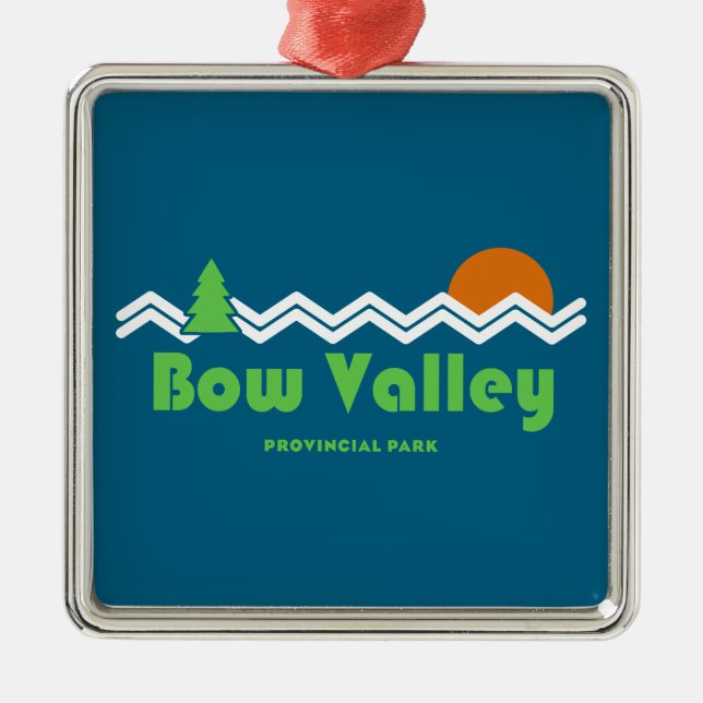Bow Valley Provincial Park Retro Ornament Aus Metall (Vorne)