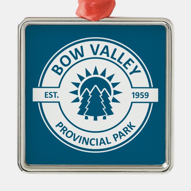 Bow Valley Provincial Park Sun Trees Ornament Aus Metall (Vorne)