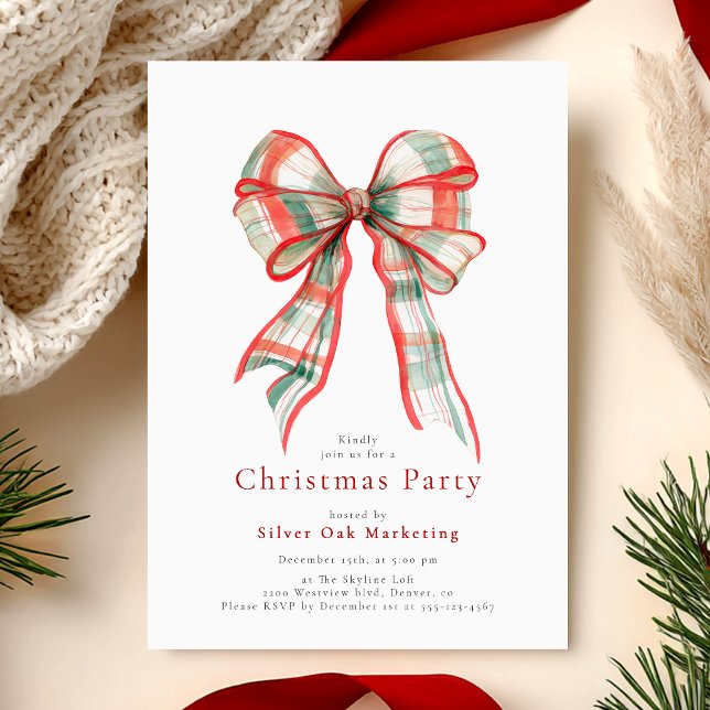 Bow Weihnachtsfeier Unternehmen Einladung (Von Creator hochgeladen)