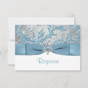 BOW - Winter Wonderland Bat Mitzvah UAWG RSVP Karte