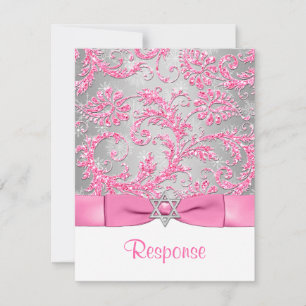 BOW - Winter Wonderland Bat Mitzvah UAWG RSVP Karte