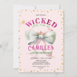Bow Witches magical Birthday Party Invitation Einladung