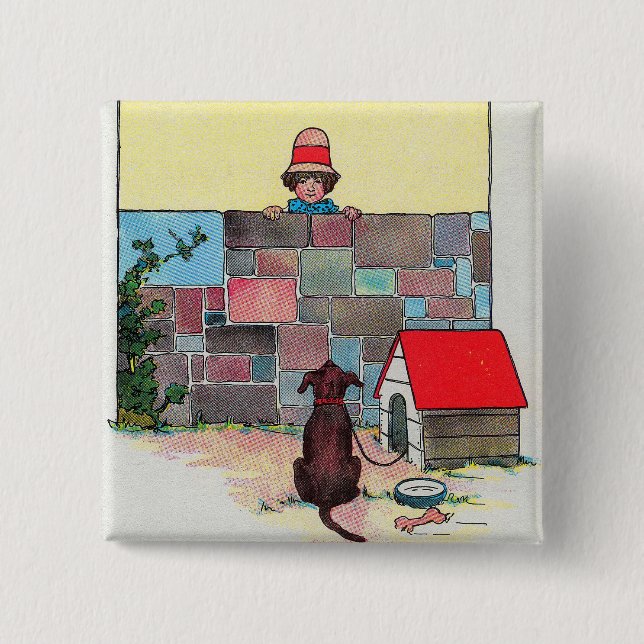 Bow-wow-wow! Wessen Hund bist du? Kinderzimmer Rhy Button (Vorderseite)