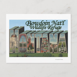 Bowdoin Nat'l Wildlife Refugium, Montana Postkarte