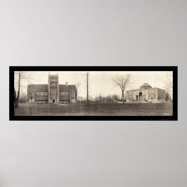 Bowdoin Uni, Maine Foto 1910 Poster (Vorne)
