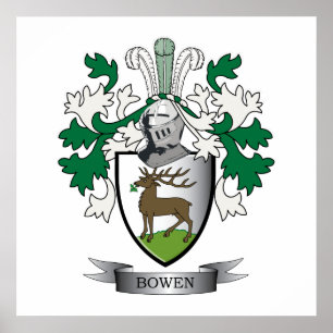 Bowen Familienwappen-Wappen Poster