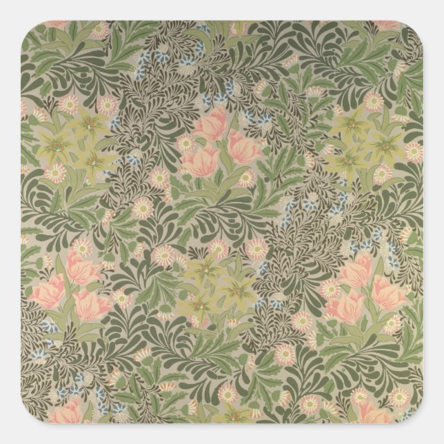 Bower Design Quadratischer Aufkleber (Vorderseite)