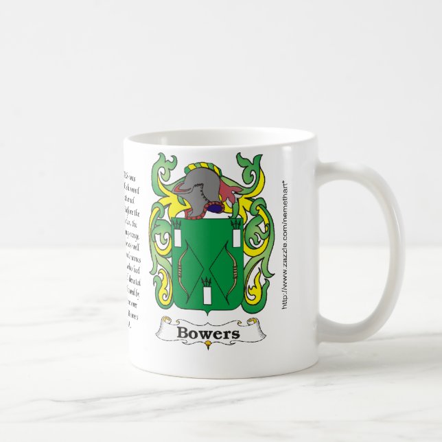 Bowers-Familien-Wappen Tasse (Rechts)