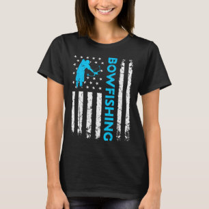 Bowfish US-Flagge Vintage Fischerei Bowfish Hunter T-Shirt