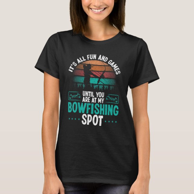 Bowfisher Airboat Fisherman Bowfishing Spot Bowfis T-Shirt (Vorderseite)