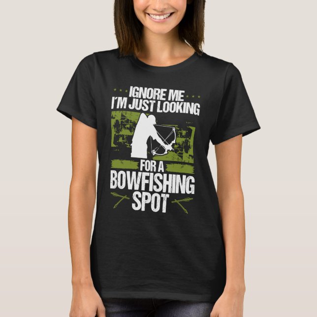 Bowfisher Fisherman Bowfishing Spot Archer Bowhunt T-Shirt (Vorderseite)