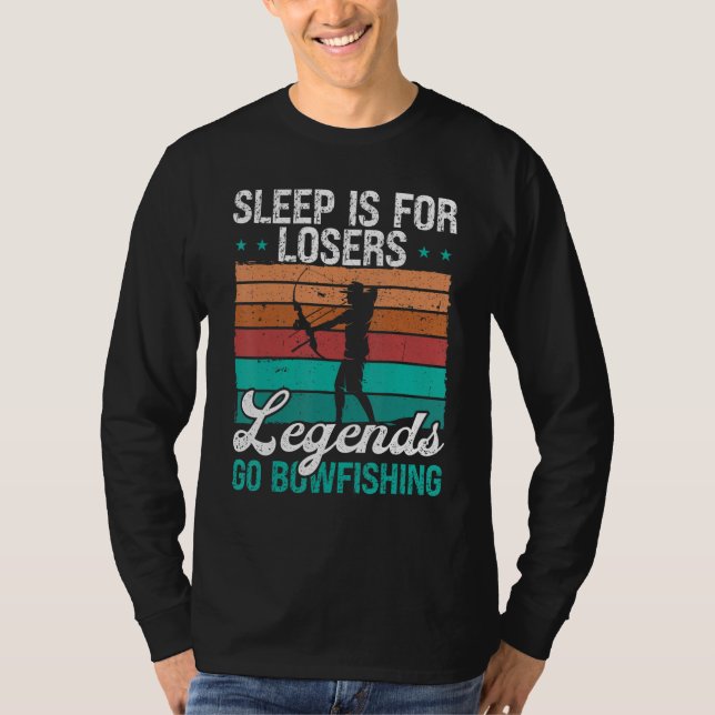 Bowfisher Sleep is for Losers Airboat Fisherman Bo T-Shirt (Vorderseite)