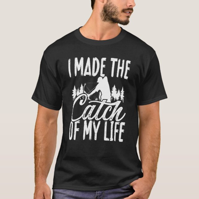 Bowfishing Just Married Catch of Life Bowfisher Bo T-Shirt (Vorderseite)