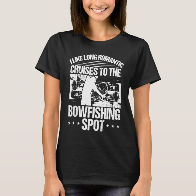 Bowfishing Spot Bowfisher Bowhunter Airboat Archer T-Shirt (Vorderseite)